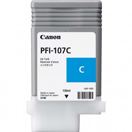 Cartucho de Tinta Canon PFI-107 PFI-107C Ciano | Original 130ml
