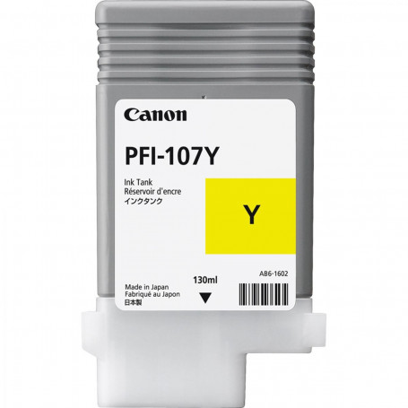 Cartucho de Tinta Canon PFI-107 PFI-107Y Amarelo | Original 130ml