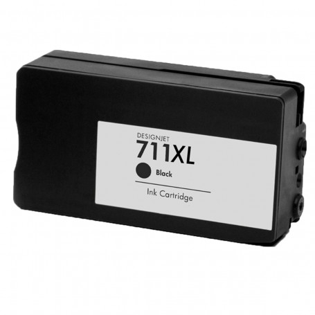 Cartucho de Tinta Compatível com HP 711 Preto CZ133A | T520 T120 CQ890A CQ891A CQ893A | 75ml