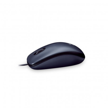 Mouse Óptico Com Fio USB Logitech M100 910-001601 | Preto